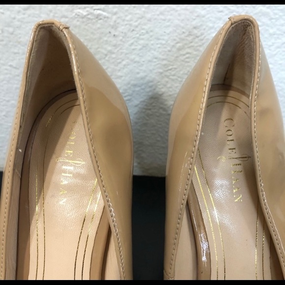 Cole Haan Beige Leather High Heel Shoes - Picture 4 of 7